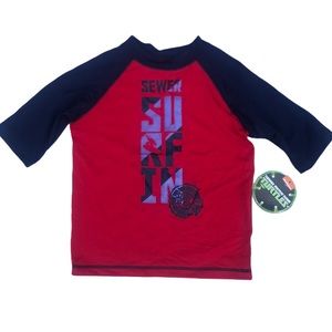 Nickelodeon TMNT Classic Graphic Rashguard Boys Size 6 NEW